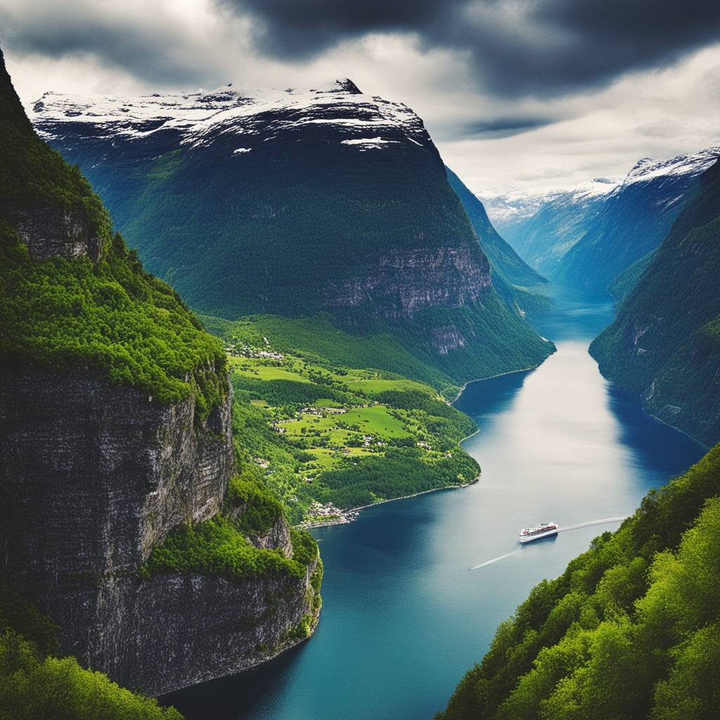 Fjord van Geiranger, Noorwegen